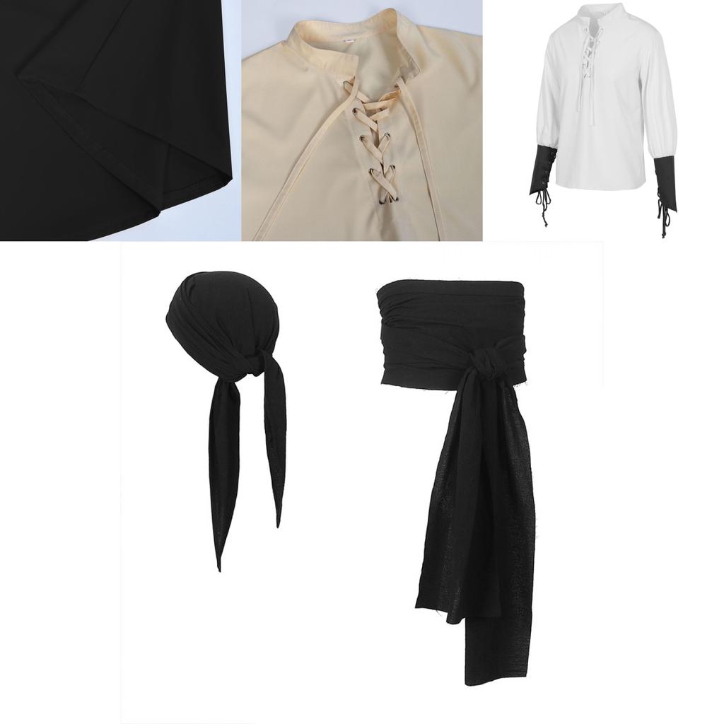 Středověký Steampunk Pirátský Top Vesta Pro Muže S Polyesterovou Látkou Pro Cosplay A Běžné Nošení