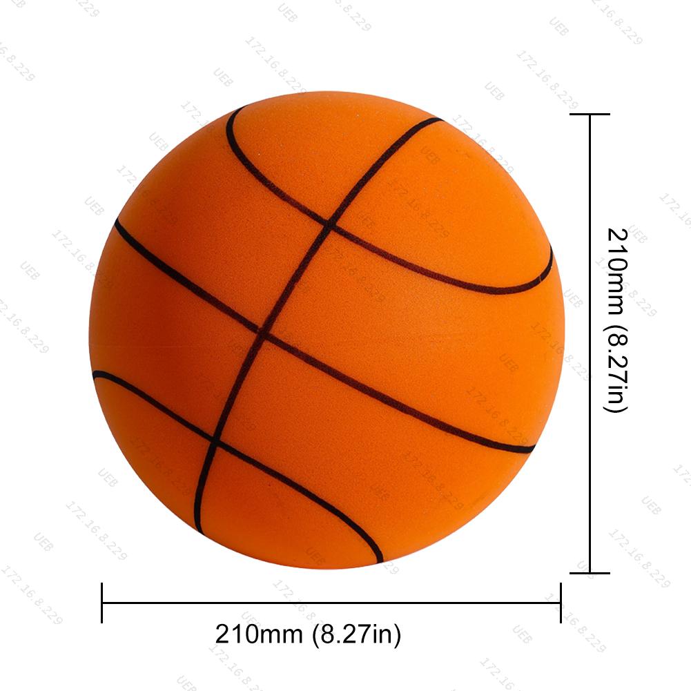 Silent Basketball Foam Size 7/5 Grooved Airless Foam Basketball for Quiet Dribbling Indoor Training Mute Bounce Basketball Ball