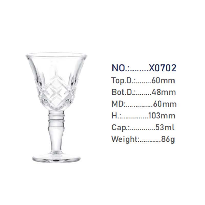 Mini High-Stem Wine and Champagne Glass - Elegant Baijiu and Fruit Wine Glass for Home 60ml small wine glass