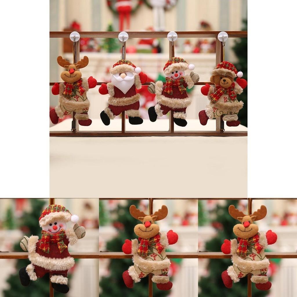 Affascinanti Bambole di Natale con Babbo Natale, Pupazzo di Neve, Alce, Orso Perfette Come Decorazioni per l'Albero Festivo