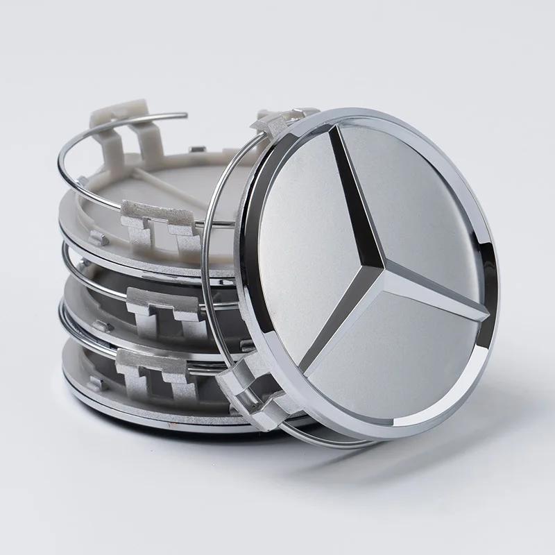 75MM Car Styling Wheel Center Covers Hub Caps Replacement Mercedes Benz W211 W203 W204 W210 W124 AMG W202 CLA W212 W220 W205