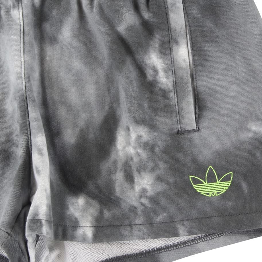 adidas Originals Loose Tie-Dye Print Straight Leg Casual Shorts Women Shorts Black GE5252