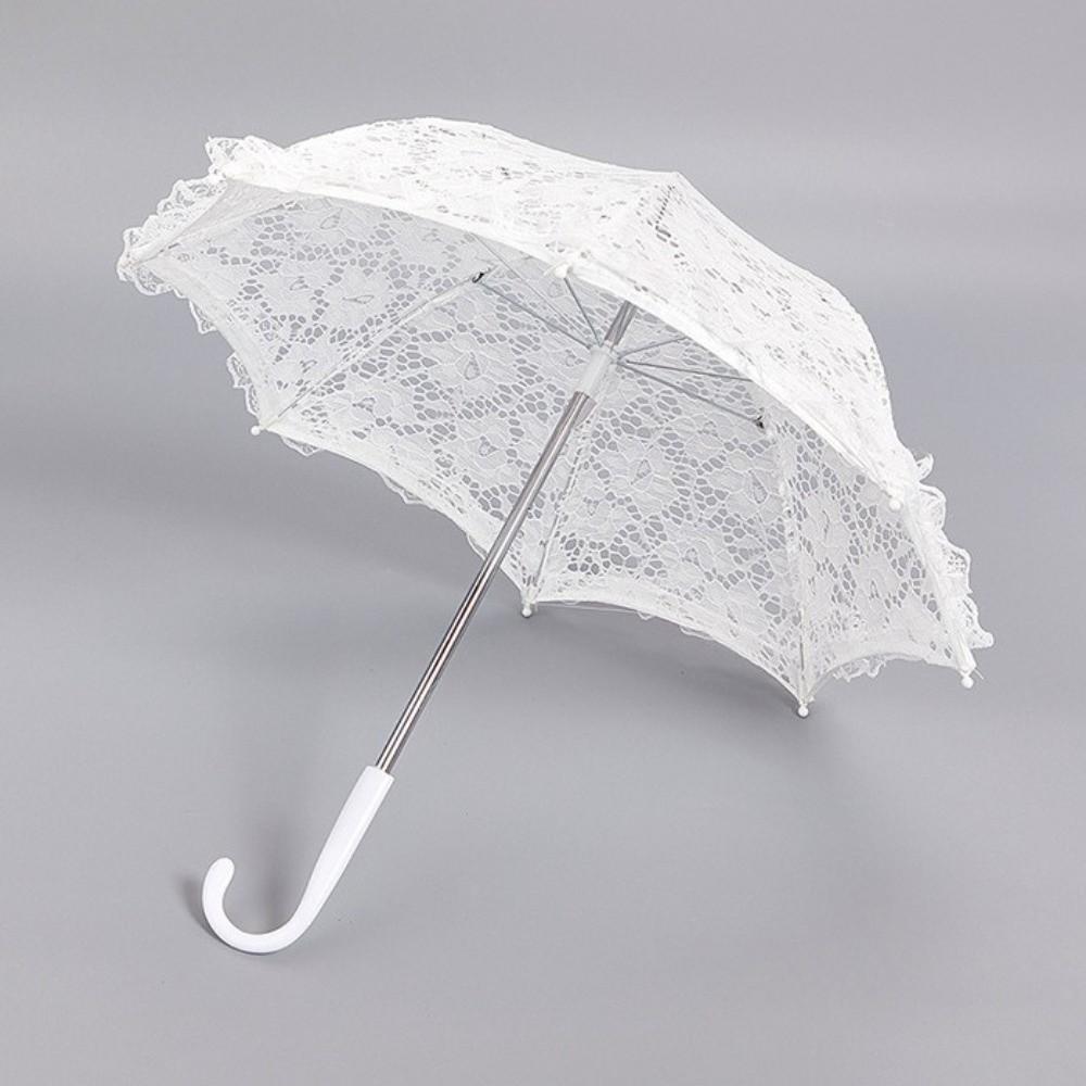 Mesh Flower Mini Bridal Umbrella Hollowed Out Wedding Decoration Props  Wedding Party Supplies