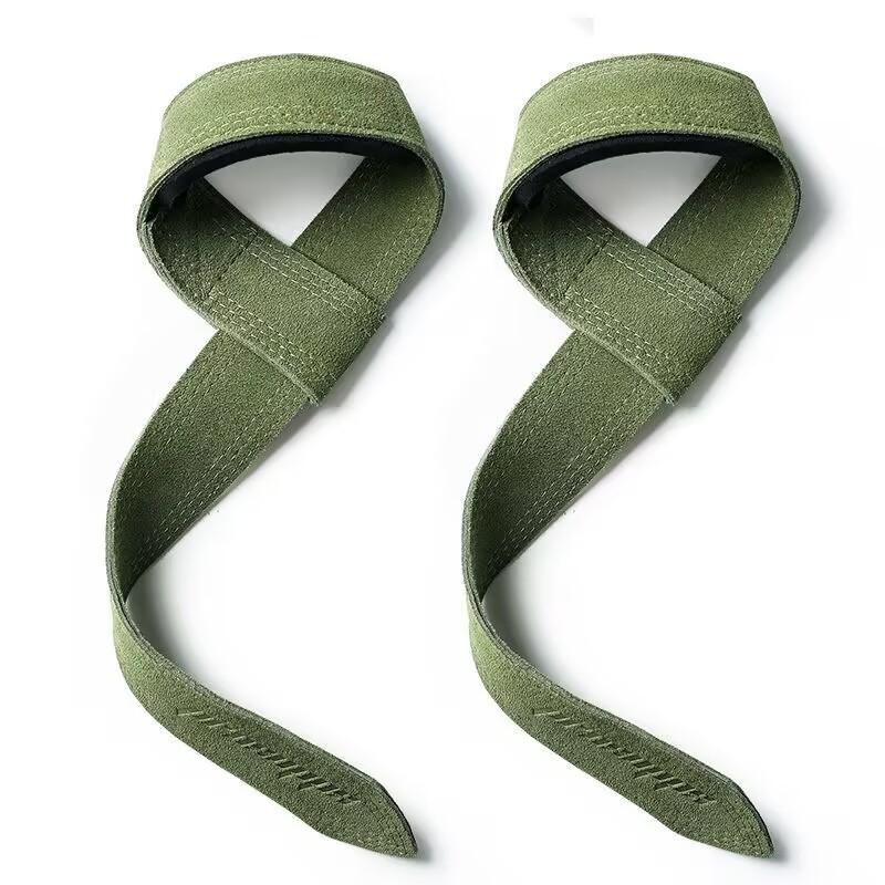 

4mm Cowhide Weight lifting Wrist Straps Fitness Bodybuilding Training Gym lifting straps NonSlip Gym Grip Deadlift Pull-up