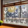 Spring 2026 White Butterfly Hummingbird Flower Static Cling Window Stickers No Residue Decorative Safety