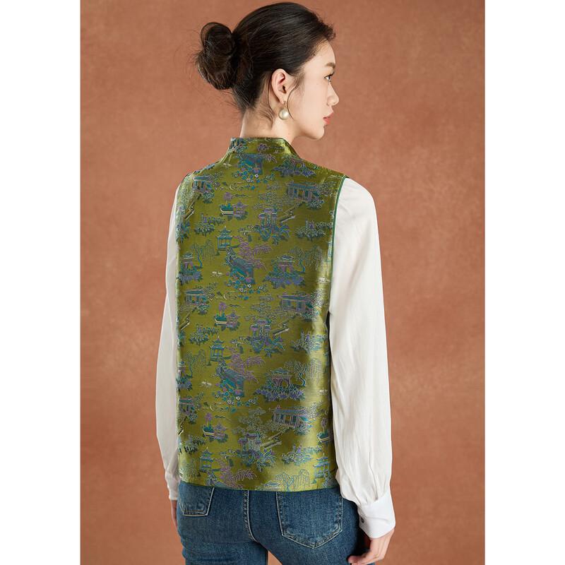 Meilannie New Chinese Style Jacquard Sleeveless Vest