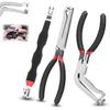 3Pcs Electrical Disconnect Pliers 37960/37980, Electrical Connector Pliers Sets(Straight & 60°Bend & 2 Head Separator), Push Tab Style Plugs for