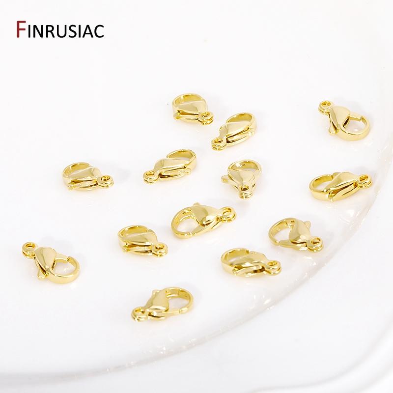 DIY Jewelry Making Accessories,14K Gold Plated Crimp End Beads,Lobster Clasp,Extender Tail Chains Wholesale