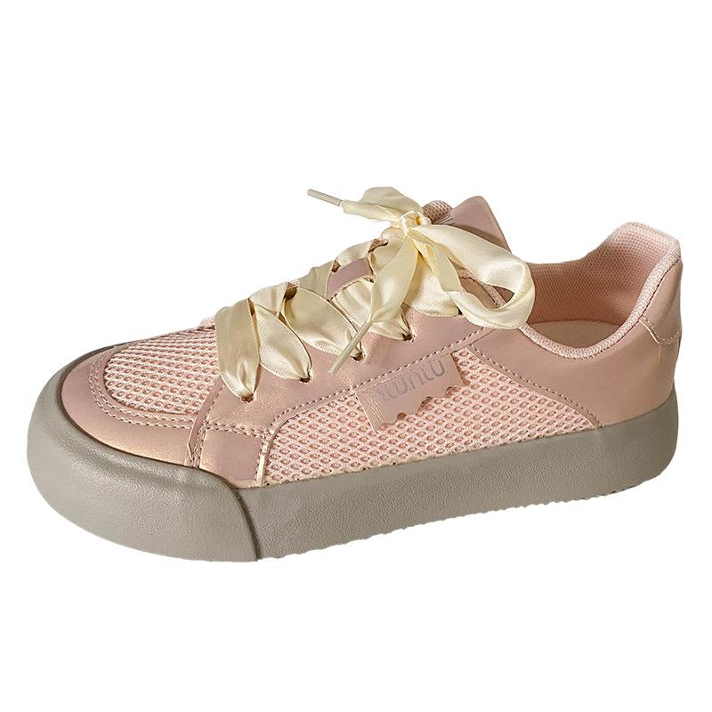 

6532 латексная стелька/сетчатая дышащая толстая подошва белые туфли женские летние взрывные 2024 новые универсальные туфли для сноуборда 35