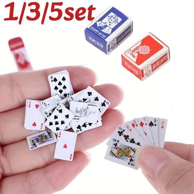 1-5set Portable Mini Poker Card Funny Cute Mini Playing Cards for Teens Adults Travel Toys Party Game Ideal Miniature Poker Card