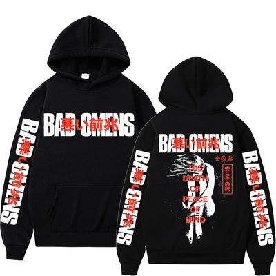 A Tour of The Concrete Jungle Tour Hoodies Men Women Clothes Bad Omens Band Tour 2023 American Music Double Sided Print Hoodies
