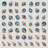 50 Rocket Series Graffiti Stickers DIY Stationery Stickers Water Cup Computer Skateboard Waterproof Decorative Stickers