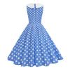 Women's Sleeveless Retro Polka Dot Dress with Collar