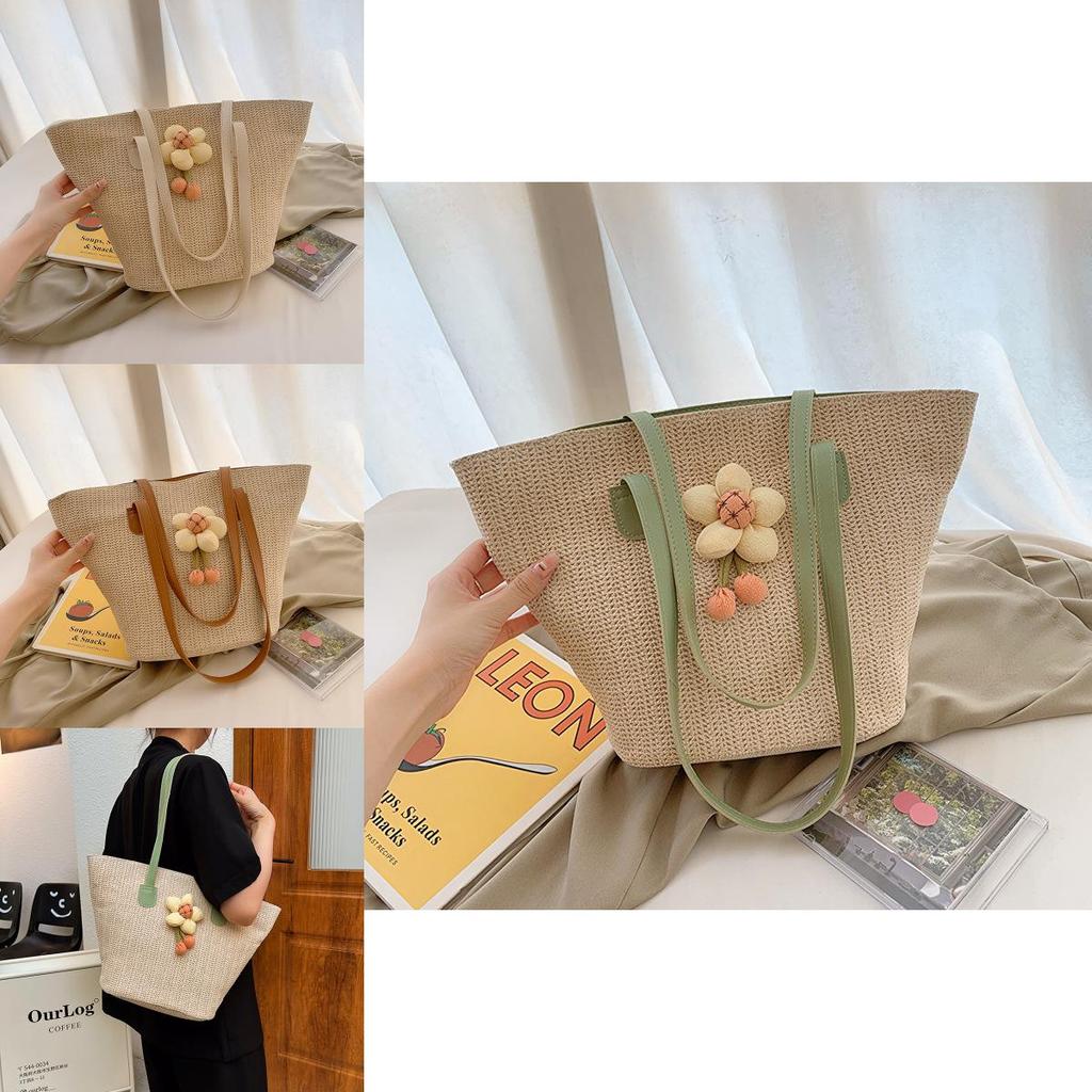 Casual Street Style Woven Shoulder Bag For Women Large Capacity Tote Bag Trendy Summer 2023 New Arrival