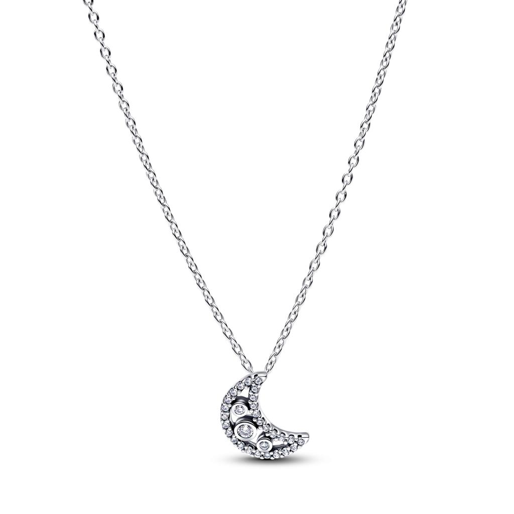 New Original 925 Silver Four-Leaf Clover Butterfly Star Moon Heart Key Necklace Fit Women Jewelry Valentine's Day Gift
