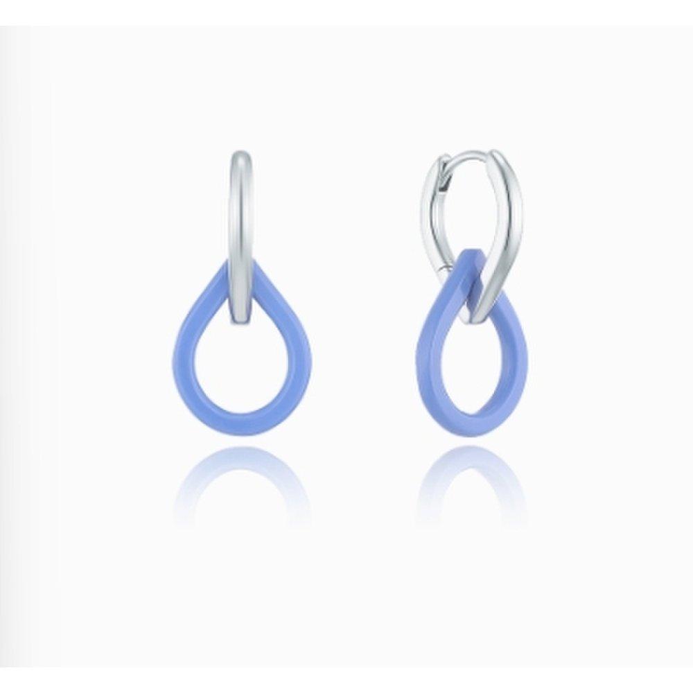 Endless Epoxy Blue Two-Way Earrings