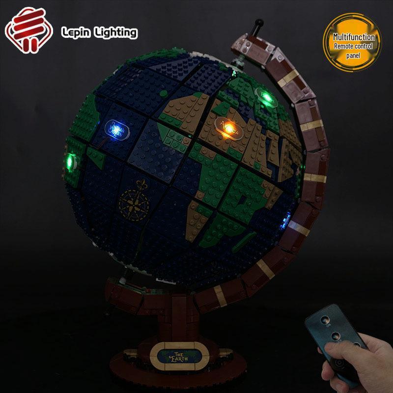 Светодиодная подсветка с пультом дистанционного управления для глобуса Lego 21332 серии Creative