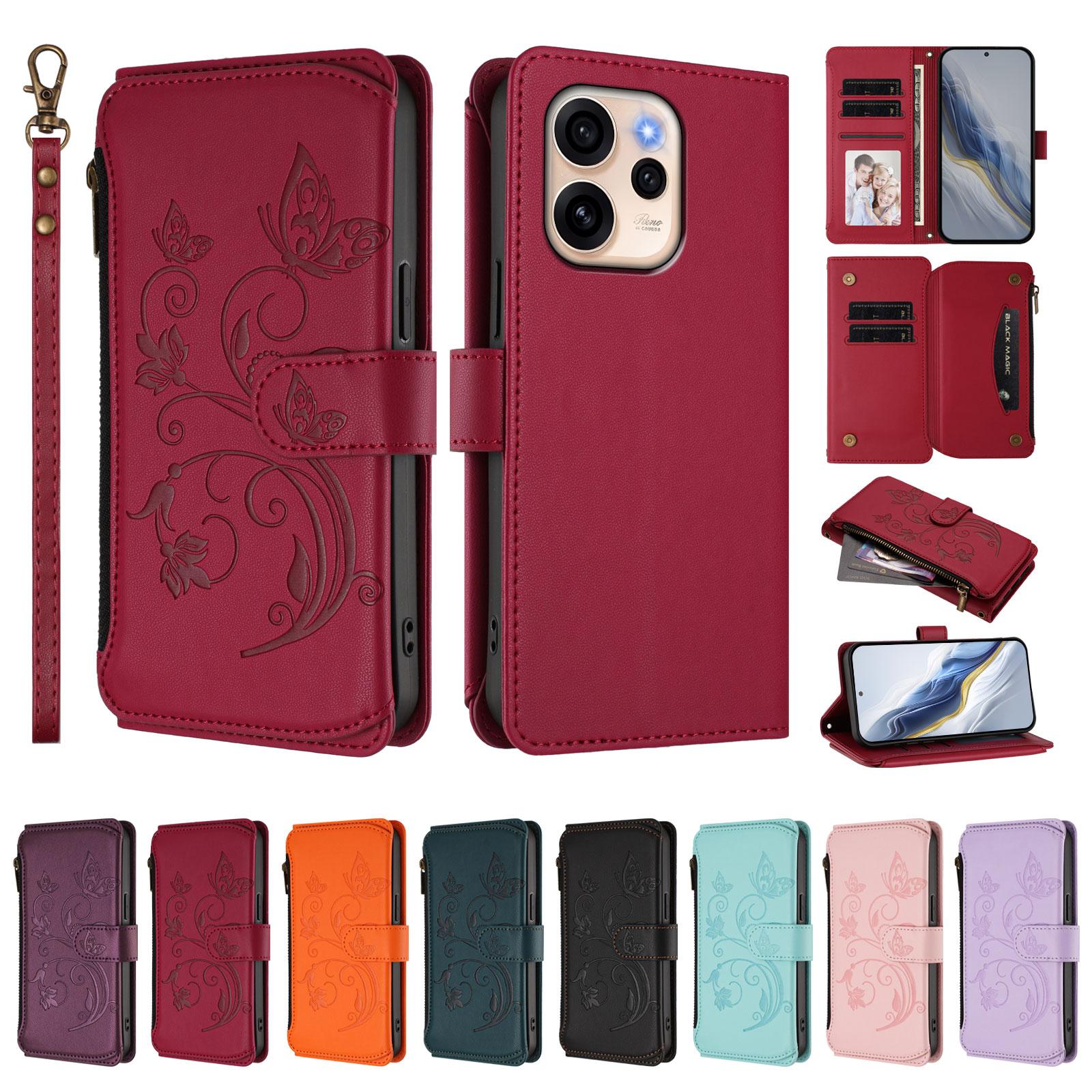 Case For Phone Yulin-003 Leather Card Holder Phone Case On For Oppo Reno 15 14 13 12 11 Pro 15F 14F 13F 12F 14 Fs Cases Reno 15 Pro Max Wallet Flip Cover