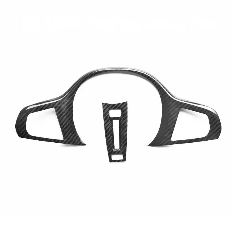 For BMW 1 2 3 4 5 Series G30 G32 G42 G14 G01 G02 G05 G06 G07 G20 G22 G26 G29 G80 Carbon Fiber Steering Wheel Cover Trim Decor