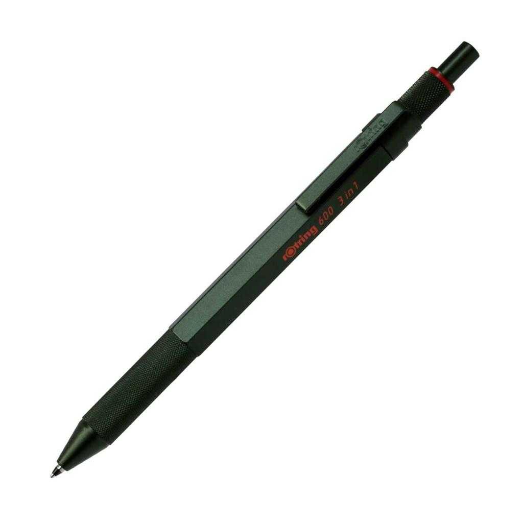 Rotring 600 3-in-1 Pen Set Camouflage Green - Precision Drawing & Writing Tool