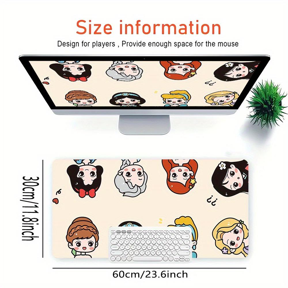 Large Multi-Size Non-Slip Rubber Base Cute, Characters, Cartoon Mouse Pad, Stitched Edges Keyboard Desk Mat for School, Office, Home, Gift f