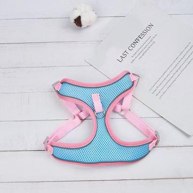 Breathable Reflective Pet Harness Vest with Leash for Cats & Dogs