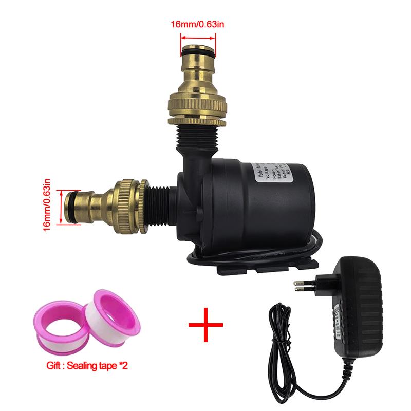 Pompa dell'acqua ultra silenziosa DC12V/24V 1000L/H Motore brushless mini Sommergibile Pompa dell'acqua per acquario Pompa di sollevamento per scaldacqua e doccia