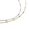 2Meters Stainless Steel Chain Cross Chain with Tube Beads for DIY Necklace Bracelet Anklet Jewelry Making Accessories Supplies