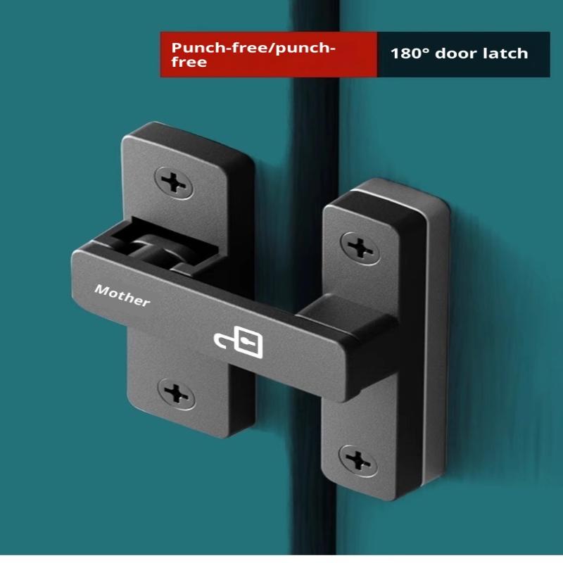 Latch Deadbolt Indoor Non-Punch Door Lock Bathroom Sliding Door Buckle Sliding Door Snap Old-Fashioned Surface-Mounted Room Door