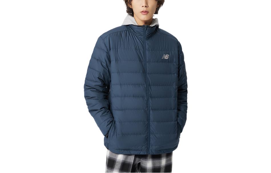 New Balance Down Jackets Men s Navy Blue Hooded Thickened Other MJ23259-NGO M