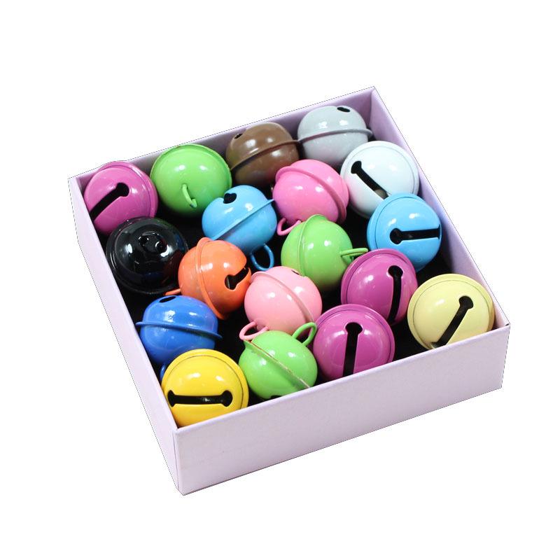 22mm Candy Color Enamel Metal Bells - Christmas Ornaments, DIY Pet Accessories, Keychain Pendants