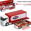 1:64 Flat Trailer Series Engineering Vehicle Double Decker Container Truck Alloy Diecast Car Model Children's Educational Toys
