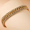 Tennis Bracelet with Cubic Zirconia 18K Gold Plated Stainless Steel Bracelet Hypoallergenic Luxury Jewelry Gift for Women/girls