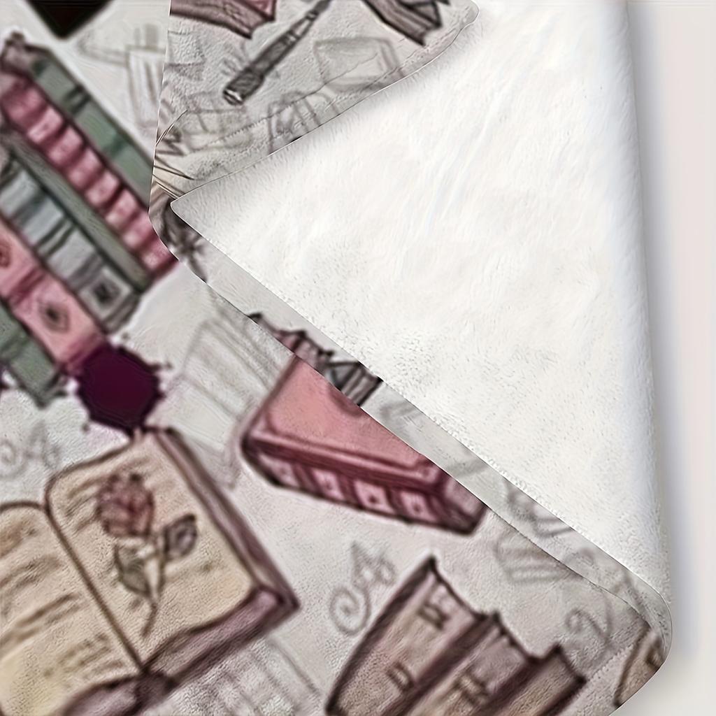Bookworm Bliss Flannel Throw Blanket Soft Reading Theme Design All Season Cozy Comfort for Book Lovers Gift