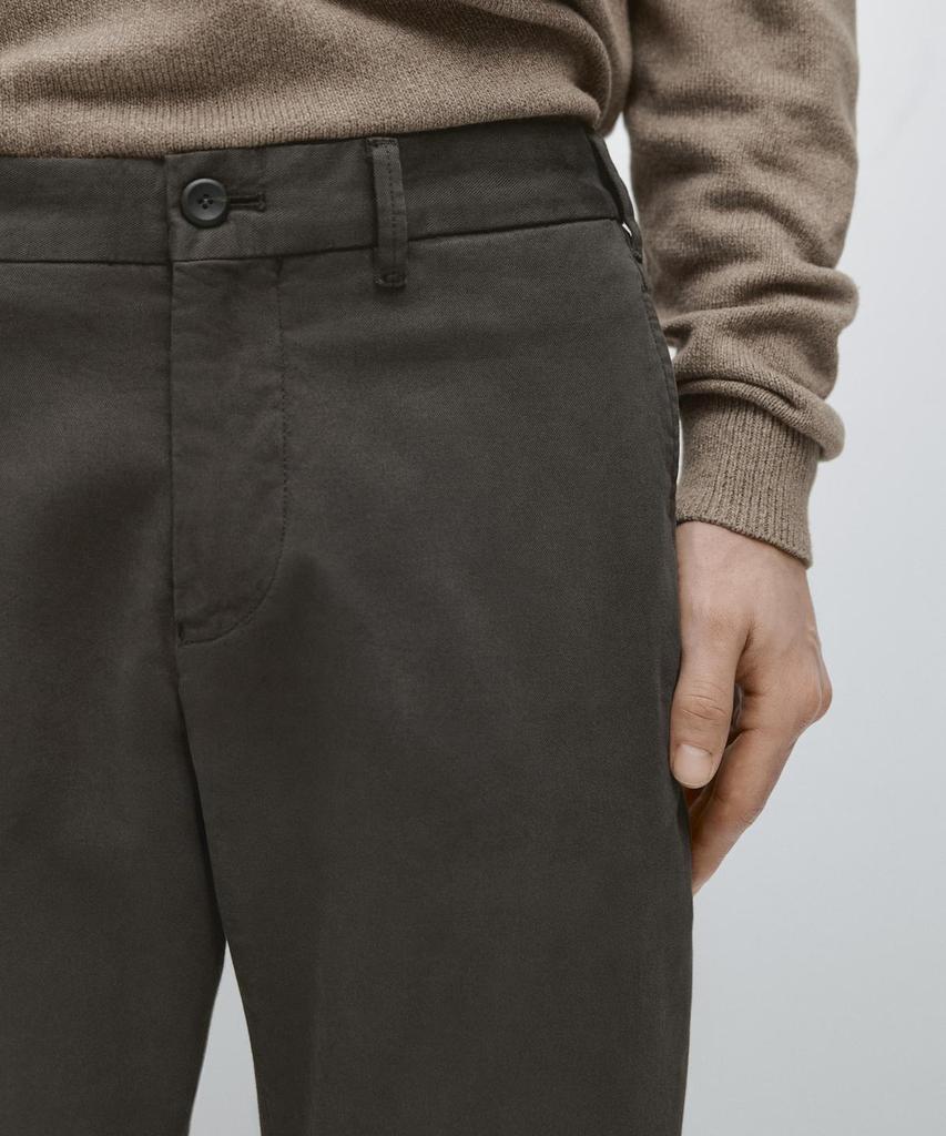 Masimodutti Cotton Blend Slim Fit Pants