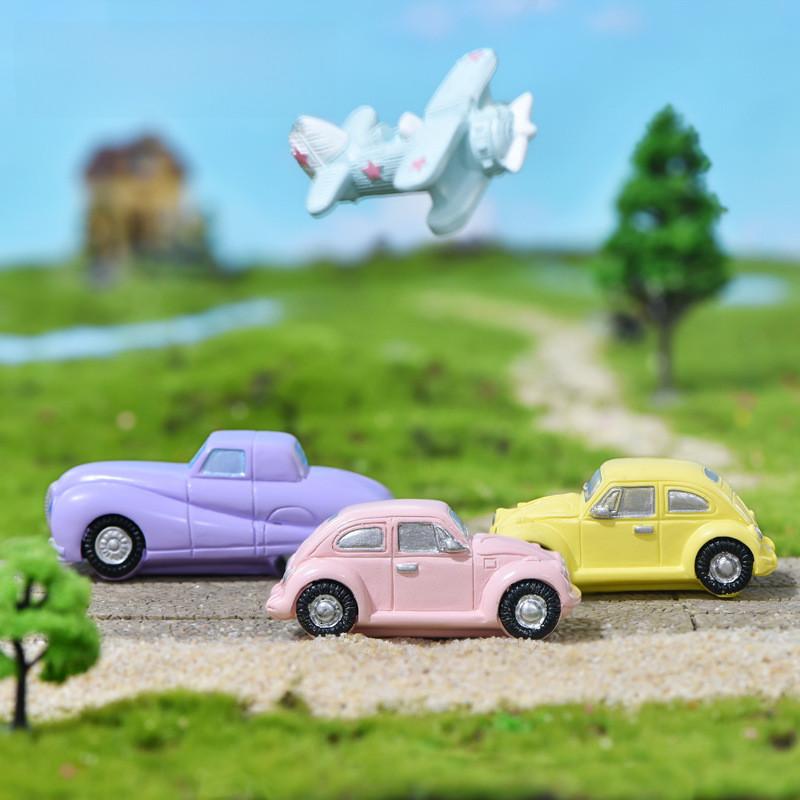 Charming Resin Diy Miniature Vehicles Antique Truck Motorcycle Airplane Bus