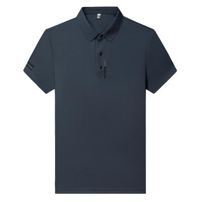 Polo Haut de Gamme Homme T-shirt à Revers Homme Manches Courtes Décontracté Affaires Mi-manches Top Lead
