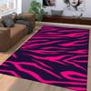 Pink and Black Zebra Print carpet Non-slip rug suitable for living room and bedroom sofas