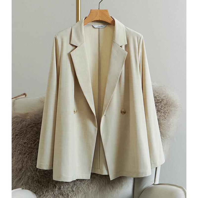 

Clearance Women s Short Sleeve White Chiffon Blazer - Slimming Summer Jacket L