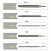 5Pcs Needle File Set,Hand Metal Files Steel Set Includes Triangular, Round, Square And Half-Round File