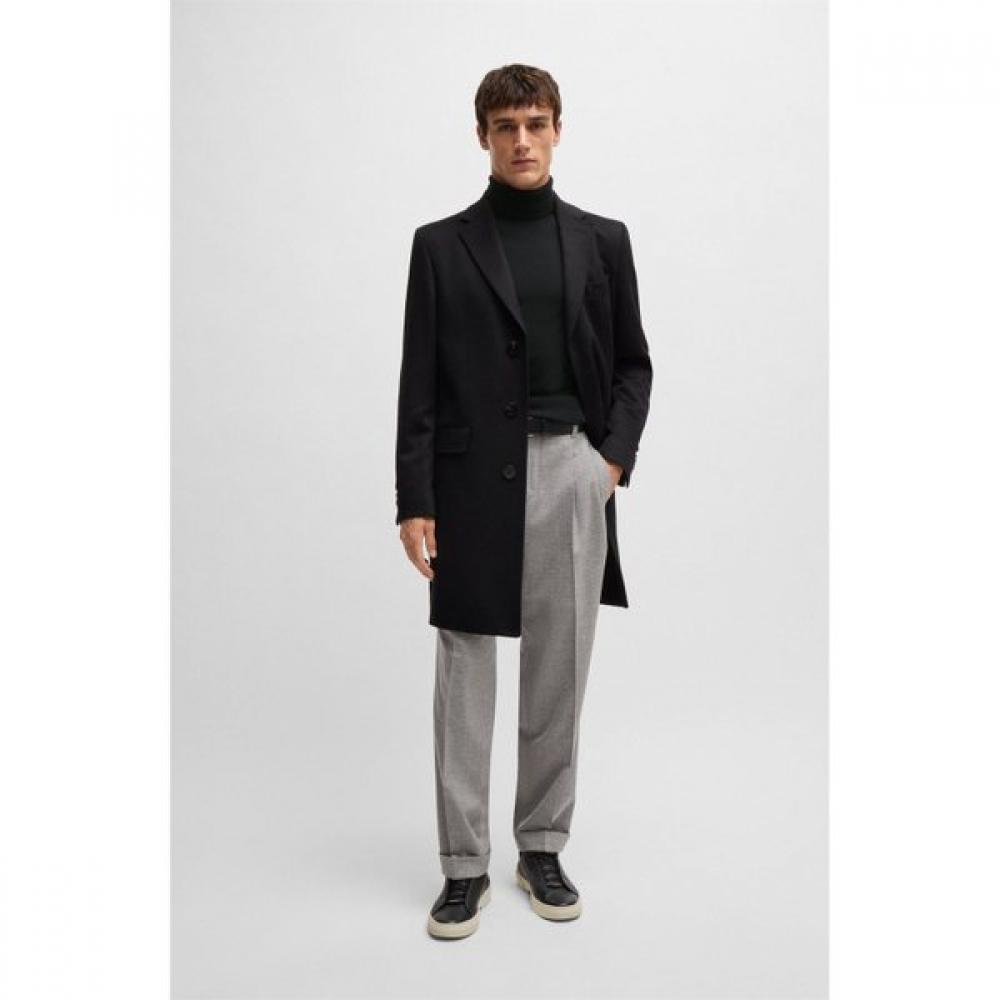 BOSS Cashmere Roll Neck Knit Sweater Black 50501624001