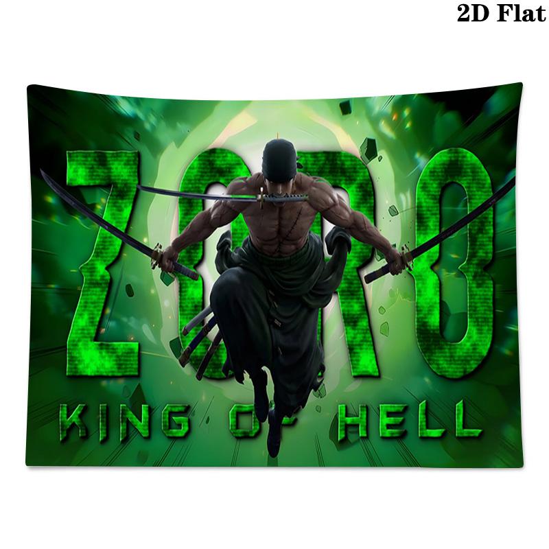 Roronoa Zoro Wall Tapestry Aesthetic Wall Hanging Printed Fabric Blanket Decorative Tapestries for Bedroom Living Room Home Decor