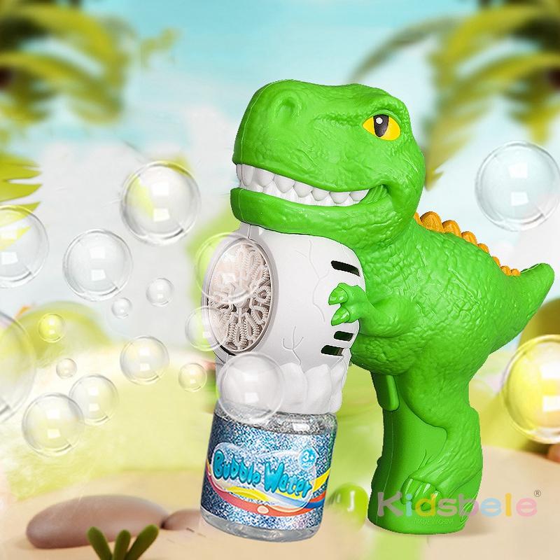 Mini Dinosaur Blows Soap Bubbles Toddler Bubble Blaster Tyrannosaurus Bubble Gun Maker Kids Soap Water Toys Outdoor