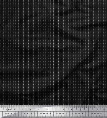 Japan Crepe Satin Fabric Stripe & Dots Shirting Print Fabric by the Metre 42 Inch