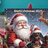 Christmas Dachshund Advent Calendar 2025 Xmas Countdown Calendar 2D Cartoon Dachshund Hanging Decorations Happy New Year Gift for Kids