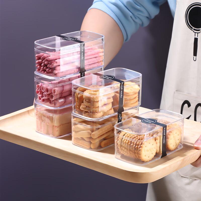 BJ 300ml Transparent Plastic Food Storage Jars (6-Pack)