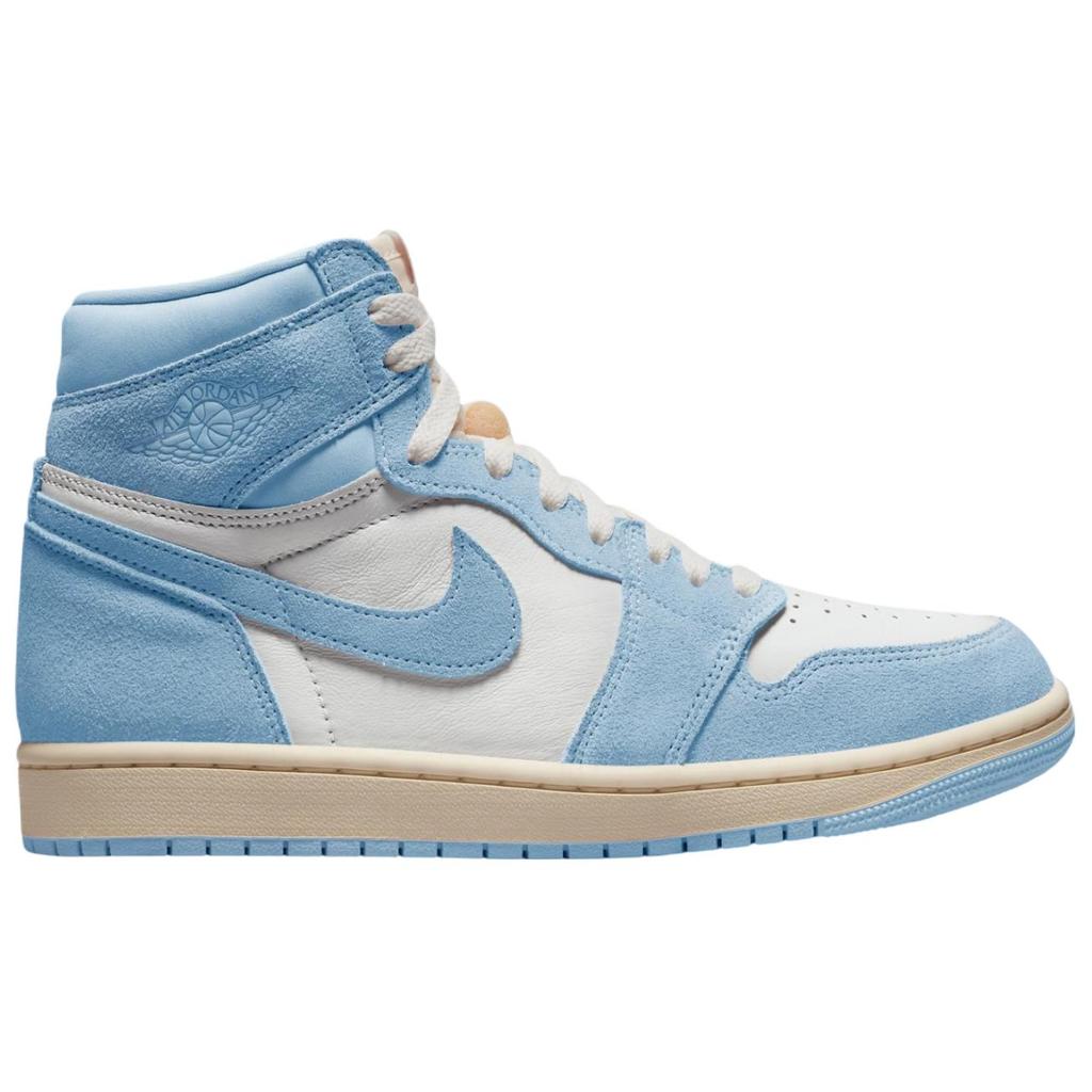 Jordan Air Jordan 1 Slip Resistant Abrasion Resistant High top Vintage Basketball Shoes Unisex Blue FD2596-102