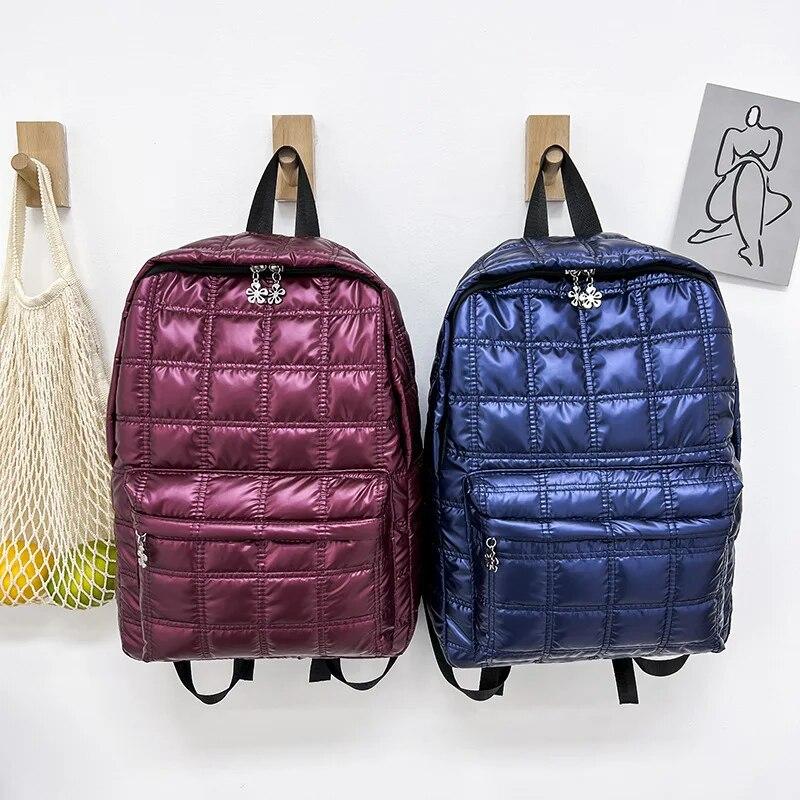 2024 Fashion Backpack Women's New Fashion Space Cotton Large Capacity Travel Backpack