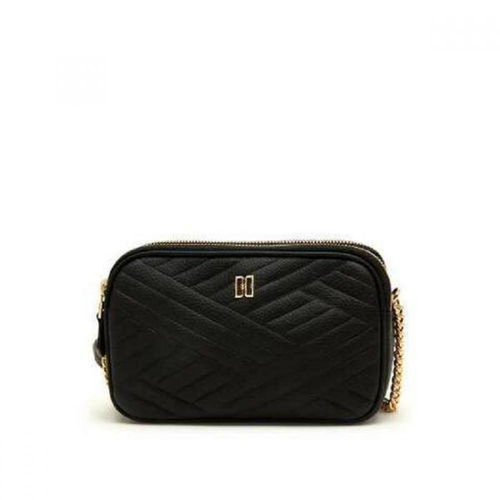 Daks Black Quilted Leather Small Crossbody Bag Dd Logo Dcwa1e217bk
