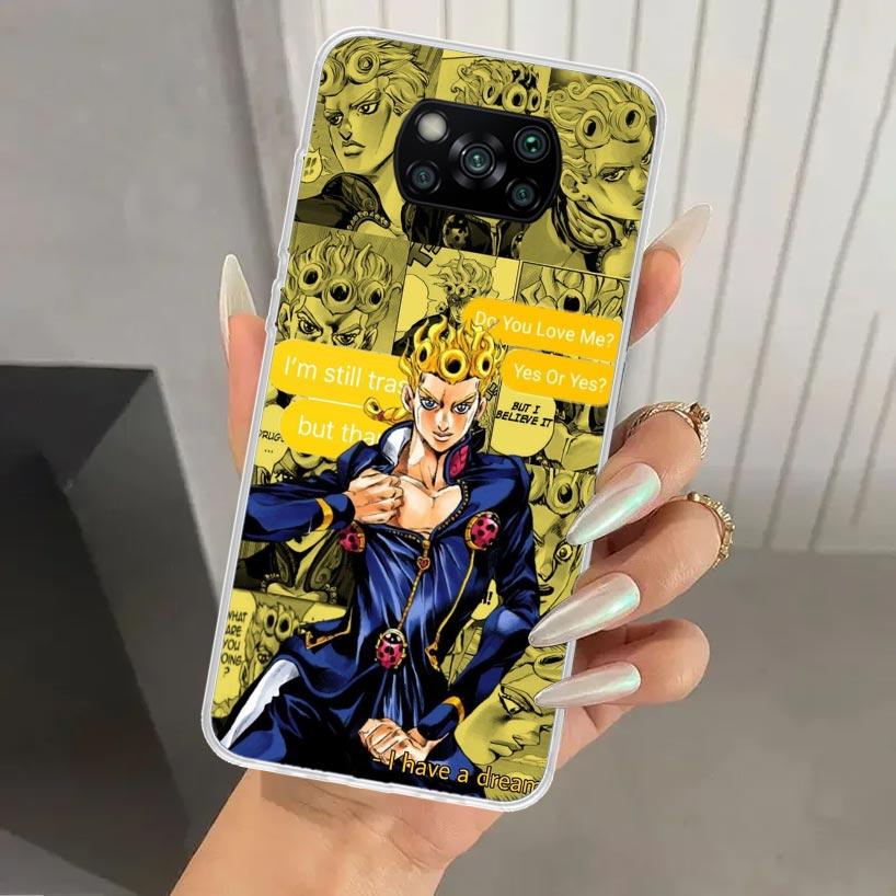 JoJo Bizarre Adventur Anime Phone Case for Xiaomi Poco X7 X6 X5 X4 X3 Nfc F6 F5 F4 GT F3 F2 Pro F1 M5S M4 M3 5G Soft Funda Print